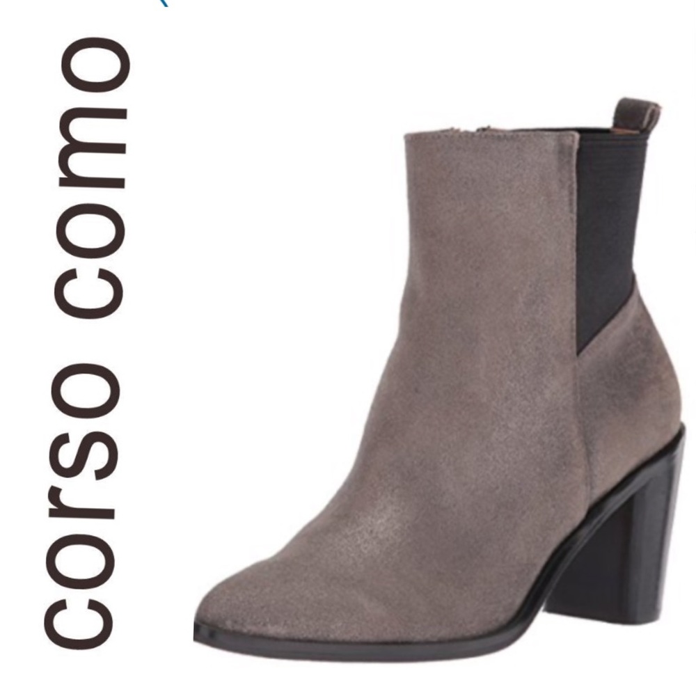 Corso Como Grey Metallic Ankle Boots NWT 8.5